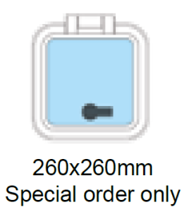 Luk flushline  260 x 260  80502600