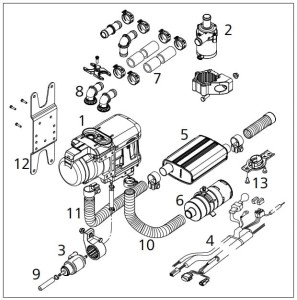 Zestaw montażowy do Thermo top EVO 4,5,5+